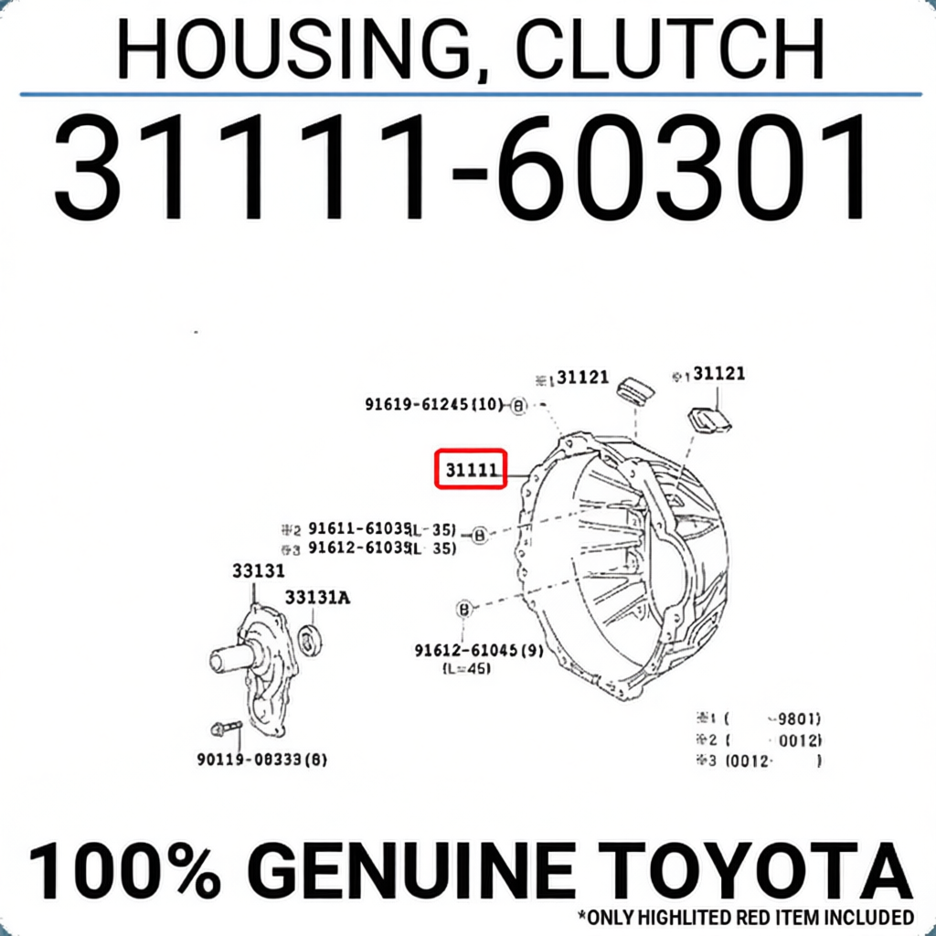 Toyota 3111160301 Housing, clutch
