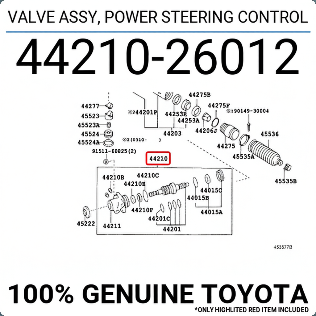 VALVE ASSY, POWER STEERING CONTROL, Toyota 4421026012