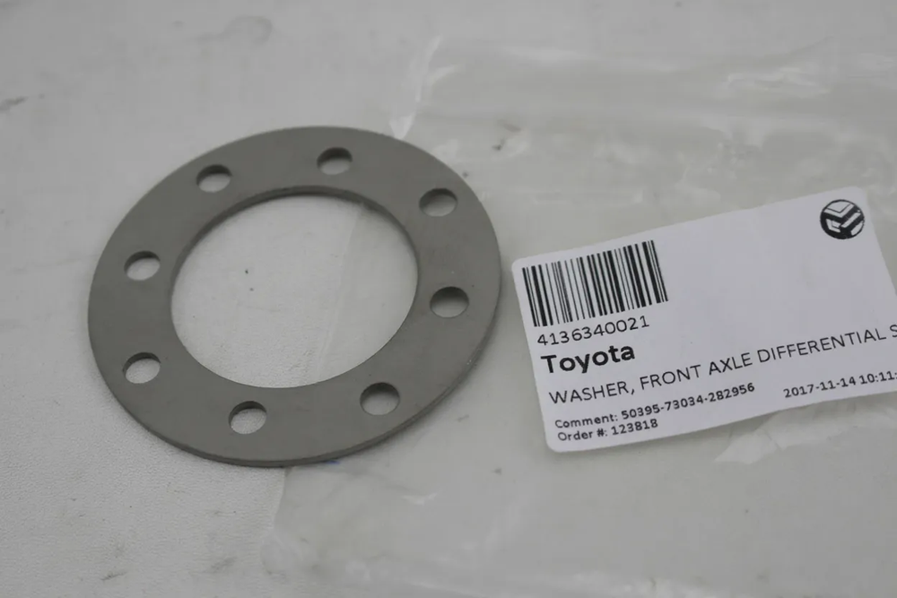 WASHER, FRONT AXLE DIFFERENTIAL SIDE GEAR THRUST, Toyota 4136340021