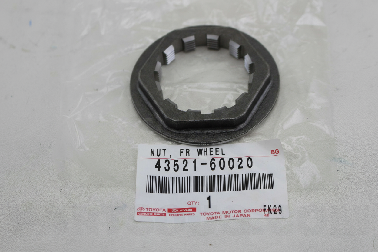 NUT, FRONT WHEEL ADJUSTING, RH/LH, Toyota 4352160020