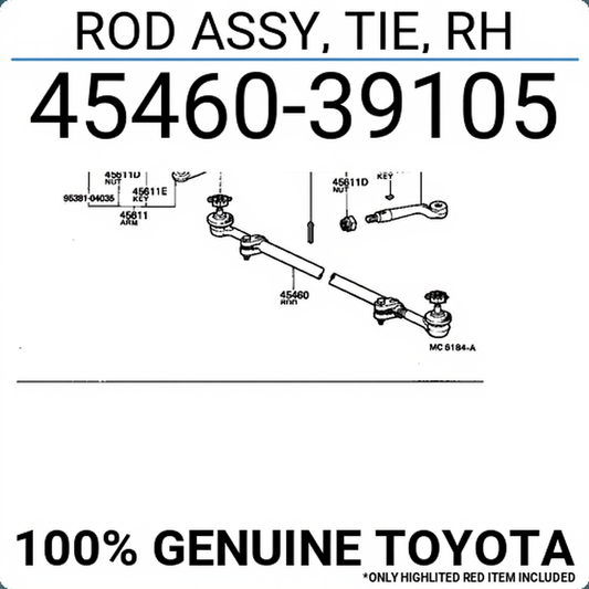 ROD ASSY, TIE, RH, Toyota 4546039105