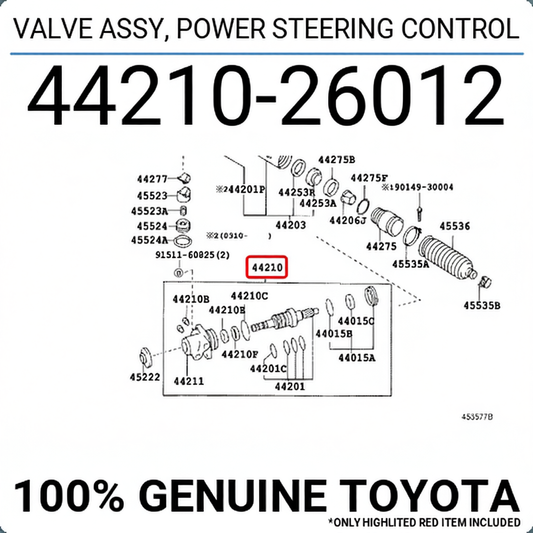 VALVE ASSY, POWER STEERING CONTROL, Toyota 4421026012