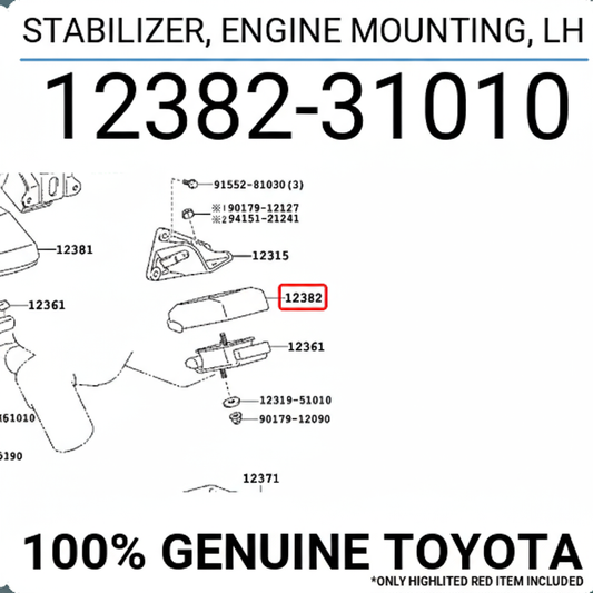 STABILIZER, ENGINE MOUNTING, LH : 1238231010