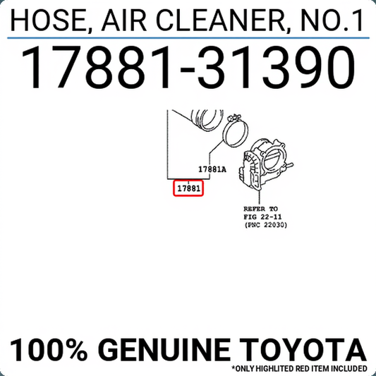 HOSE, AIR CLEANER, NO.1 : 1788131390