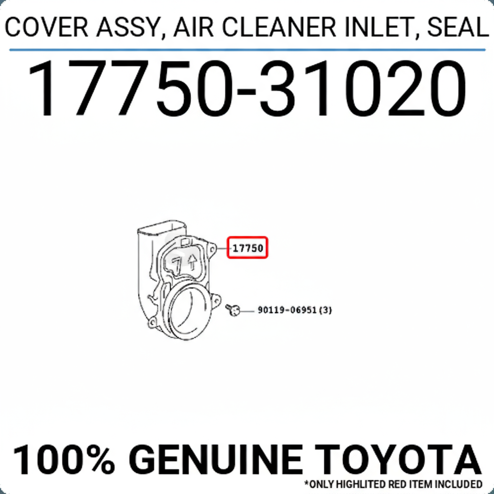 COVER ASSY, AIR CLEANER INLET, SEAL: 1775031020