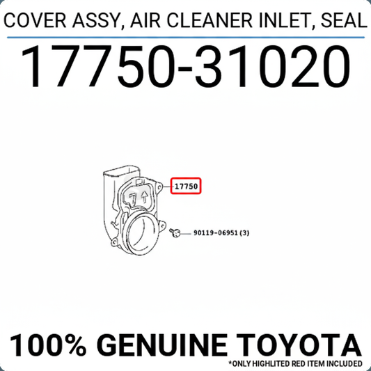 COVER ASSY, AIR CLEANER INLET, SEAL: 1775031020