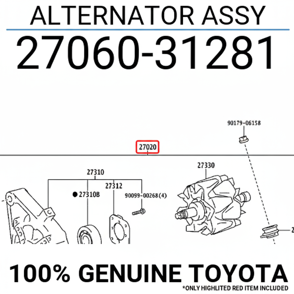 ALTERNATOR ASSY : 2706031281