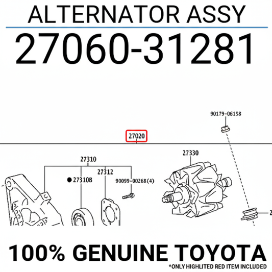 ALTERNATOR ASSY : 2706031281