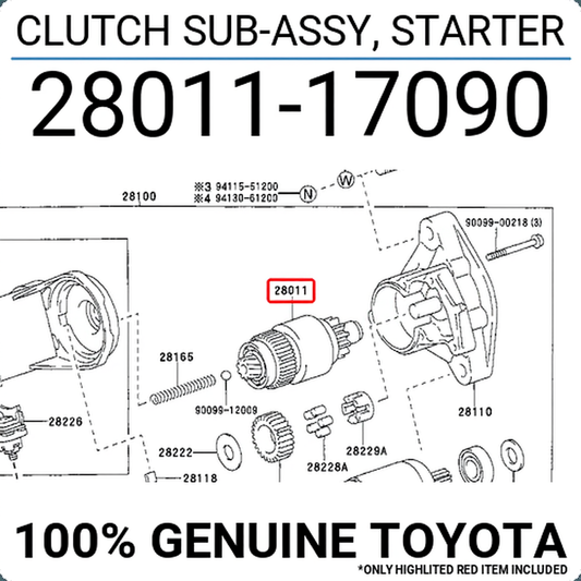 CLUTCH SUB-ASSY, STARTER: 2801117090