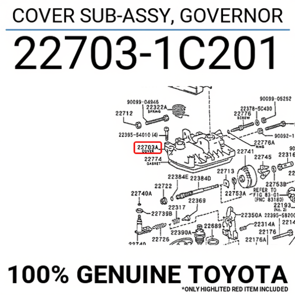 COVER SUB-ASSY, GOVERNOR : 227031C201