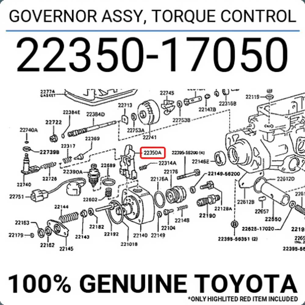 GOVERNOR ASSY, TORQUE CONTROL: 2235017050