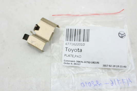 PLATE, PAD SUPPORT, NO.1(FOR FRONT DISC BRAKE) : 4771622010