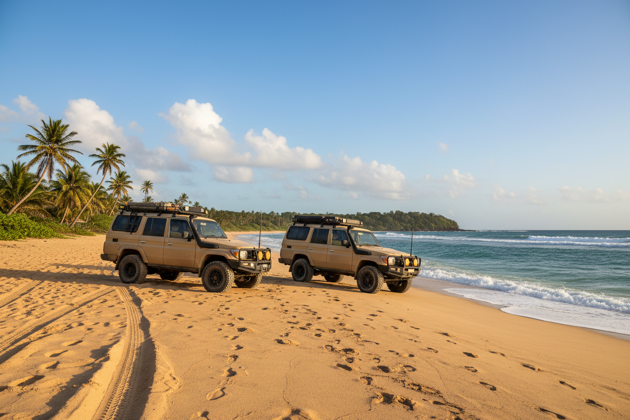 LC76 AND LC79 BESIDE BEACH